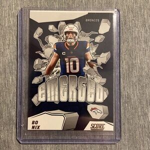 Bo Nix Denver Broncos 2025 Panini Score Emerged Football Card #5